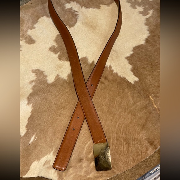 YSL Saddle Leather Belt 36/90 Vtg